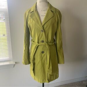 J.Jill Green Corduroy Trench Coat